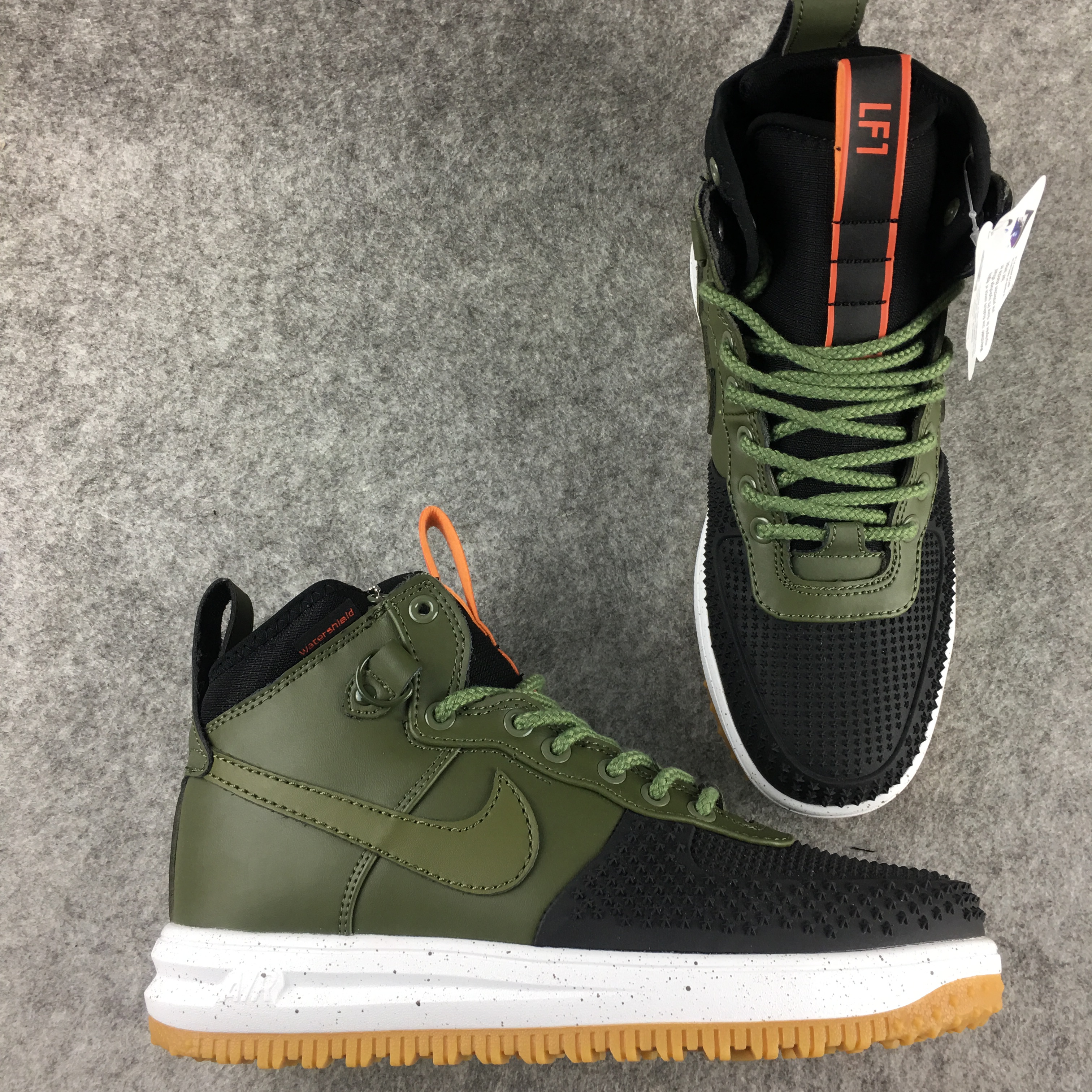 New Nike Lunar Force 1 High Black Army Green Shoes - Click Image to Close